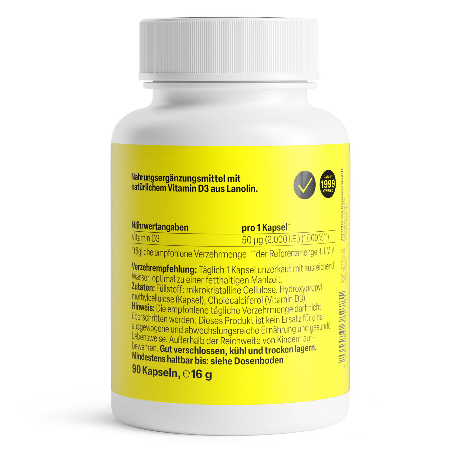 ZeinPharma Vitamin D3 2000 I.E