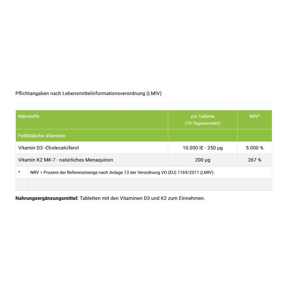 Aportha Vitamin D3 + K2
