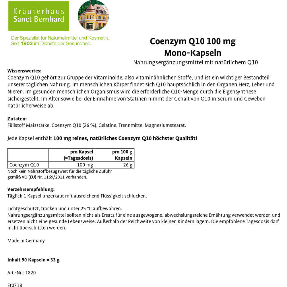 Sanct Bernhard Coenzym Q10