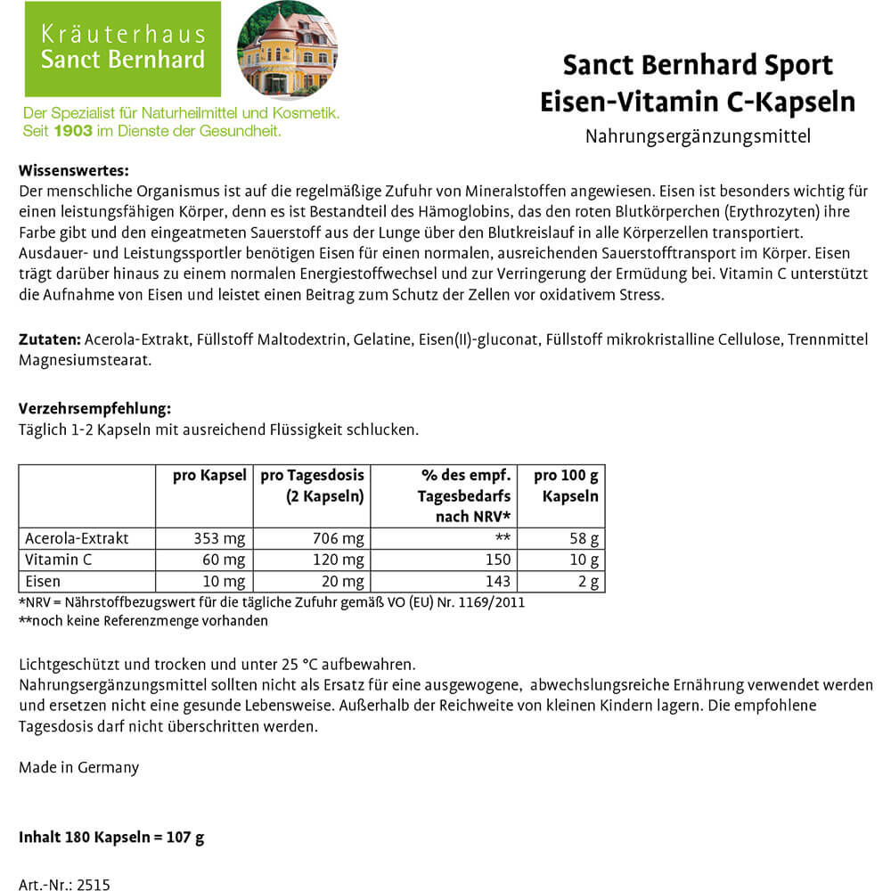 Sanct Bernhard Eisen+Vitamin C