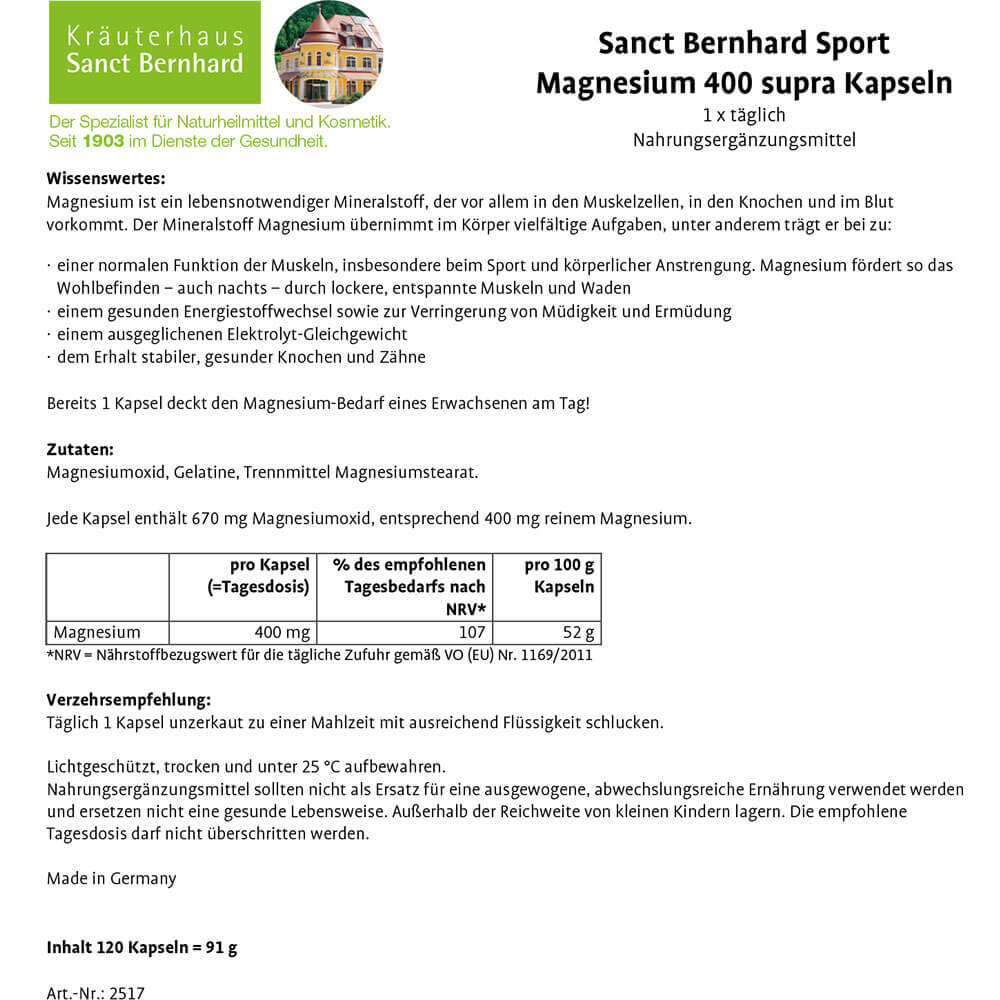 Sanct Bernhard Magnesium