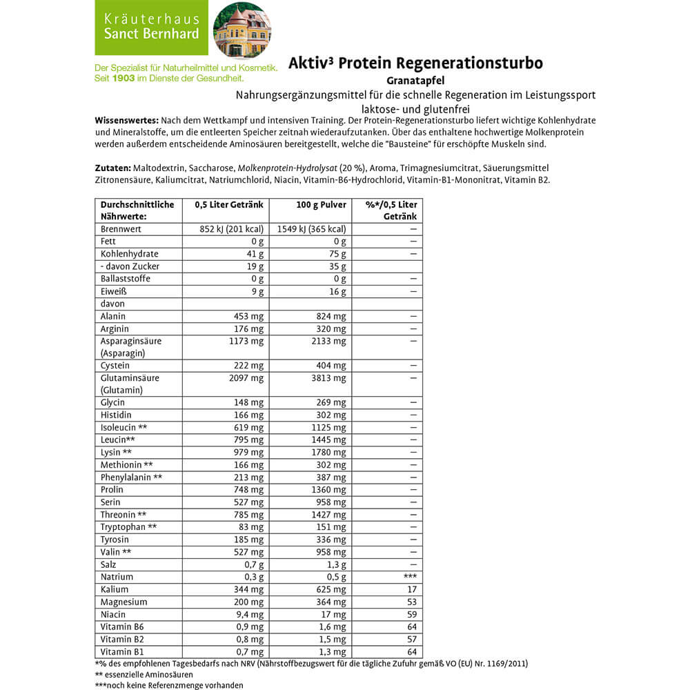 Sanct Bernhard Protein Regenerationsturbo