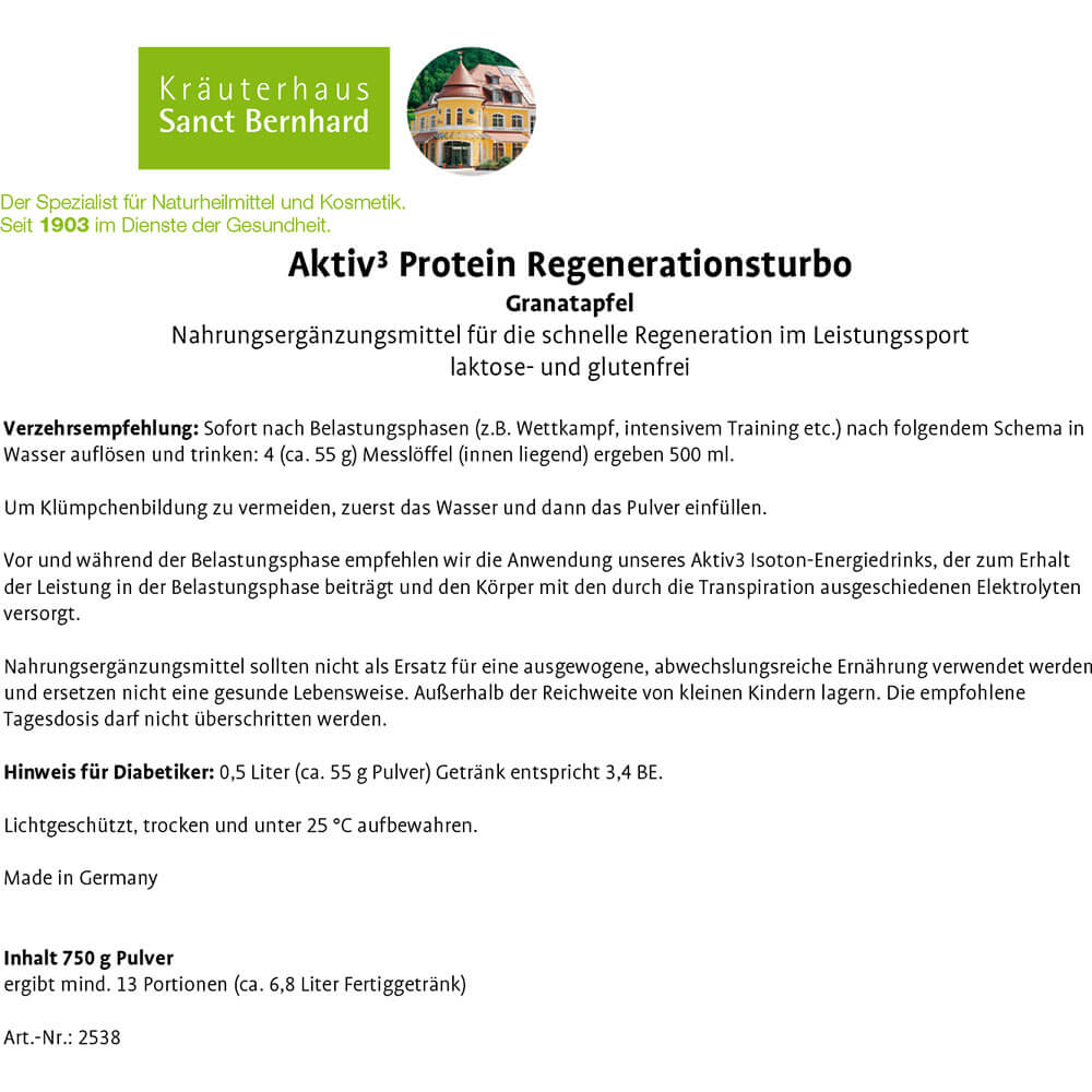 Sanct Bernhard Protein Regenerationsturbo