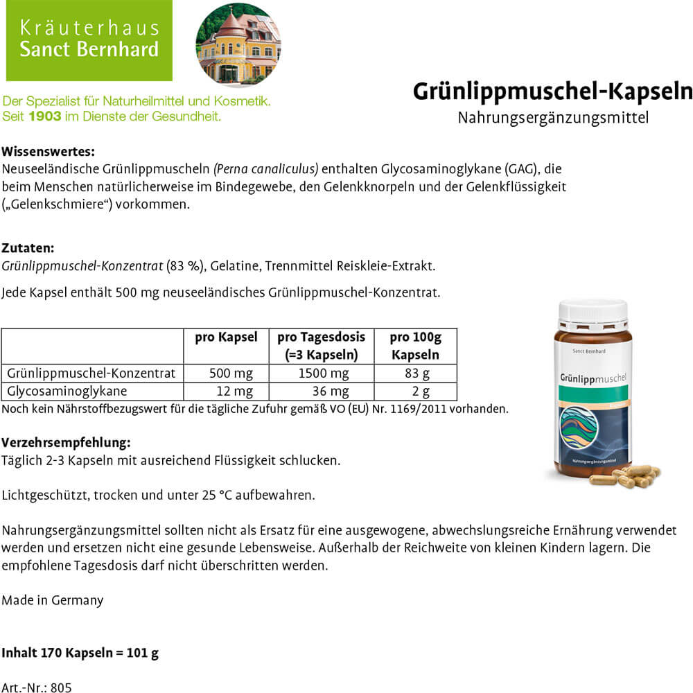 Sanct Bernhard Grünlippmuschel