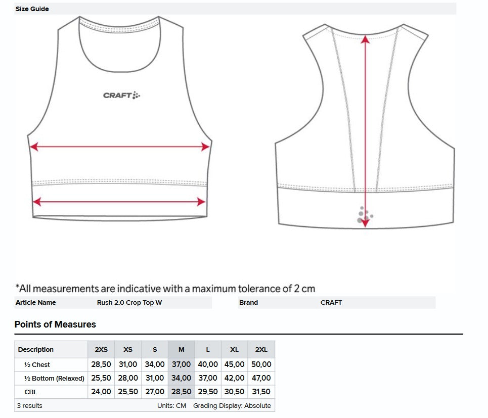 Craft Rush 2.0 Crop Top Damen