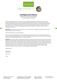 Sanct Bernhard Grünlippmuschel Balsam