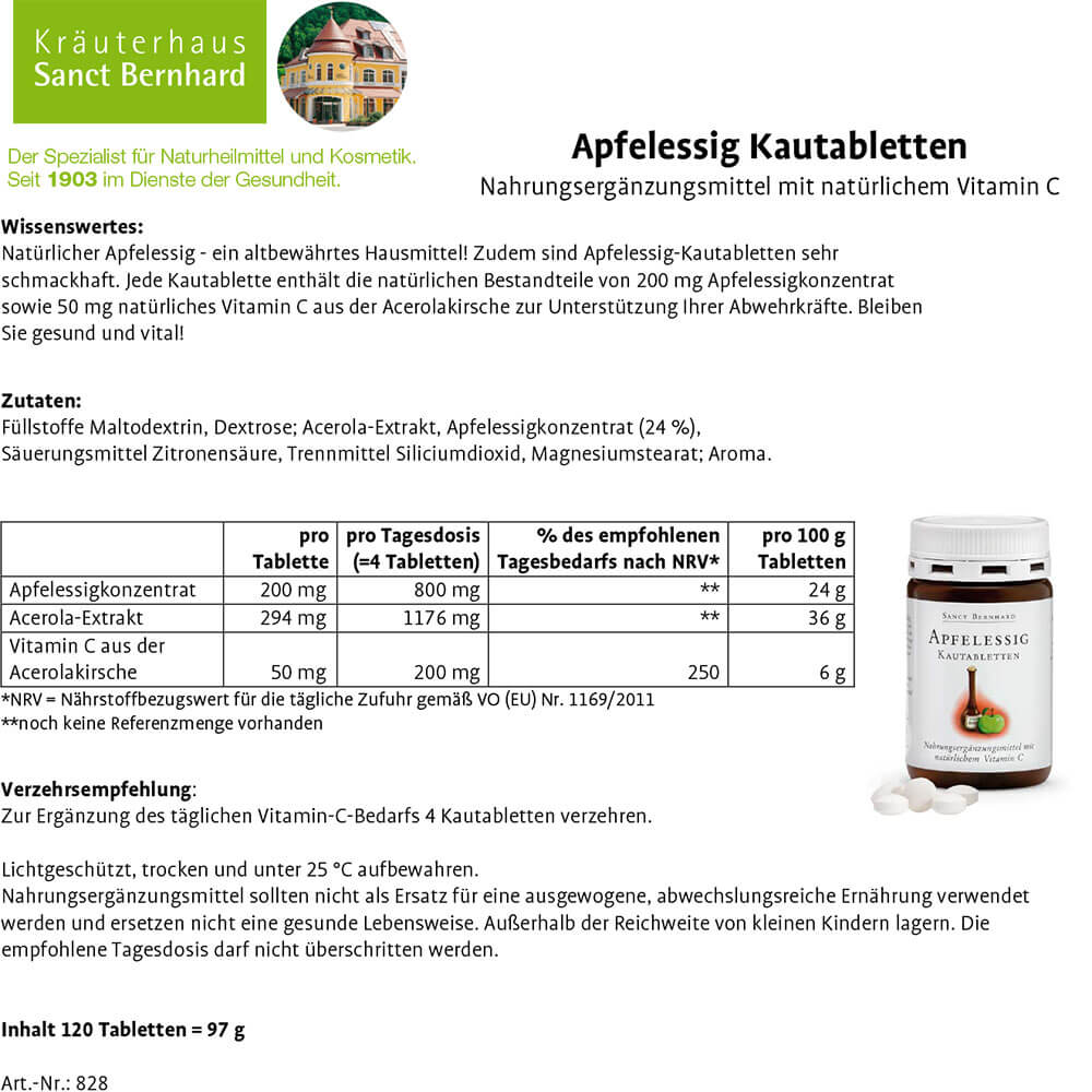 Sanct Bernhard Apfelessig (MHD 06/2026)