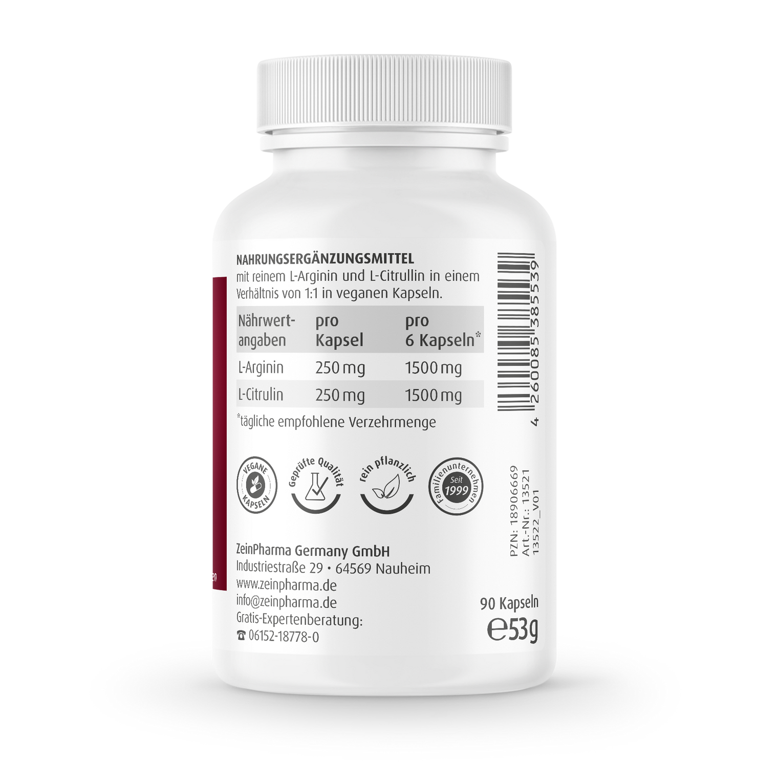 ZeinPharma L-Arginin + L-Citrullin