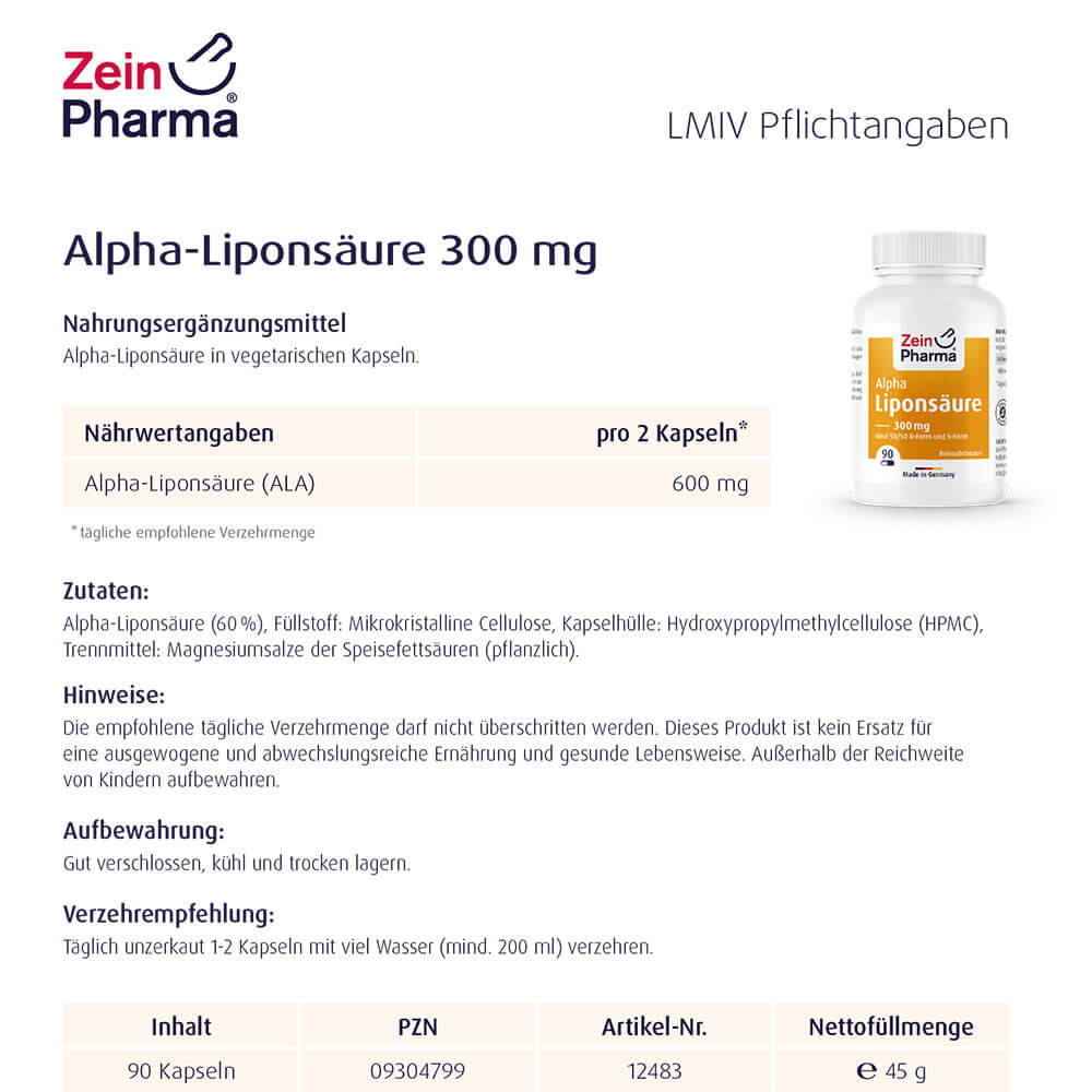 ZeinPharma Alpha Liponsäure