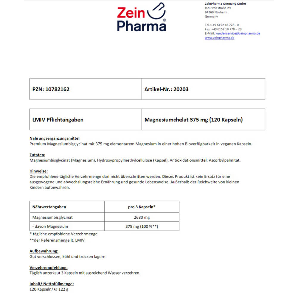 ZeinPharma Magnesiumchelat